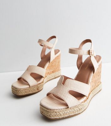 New look hot sale white wedges