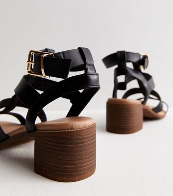 Mid heel 2025 gladiator sandals