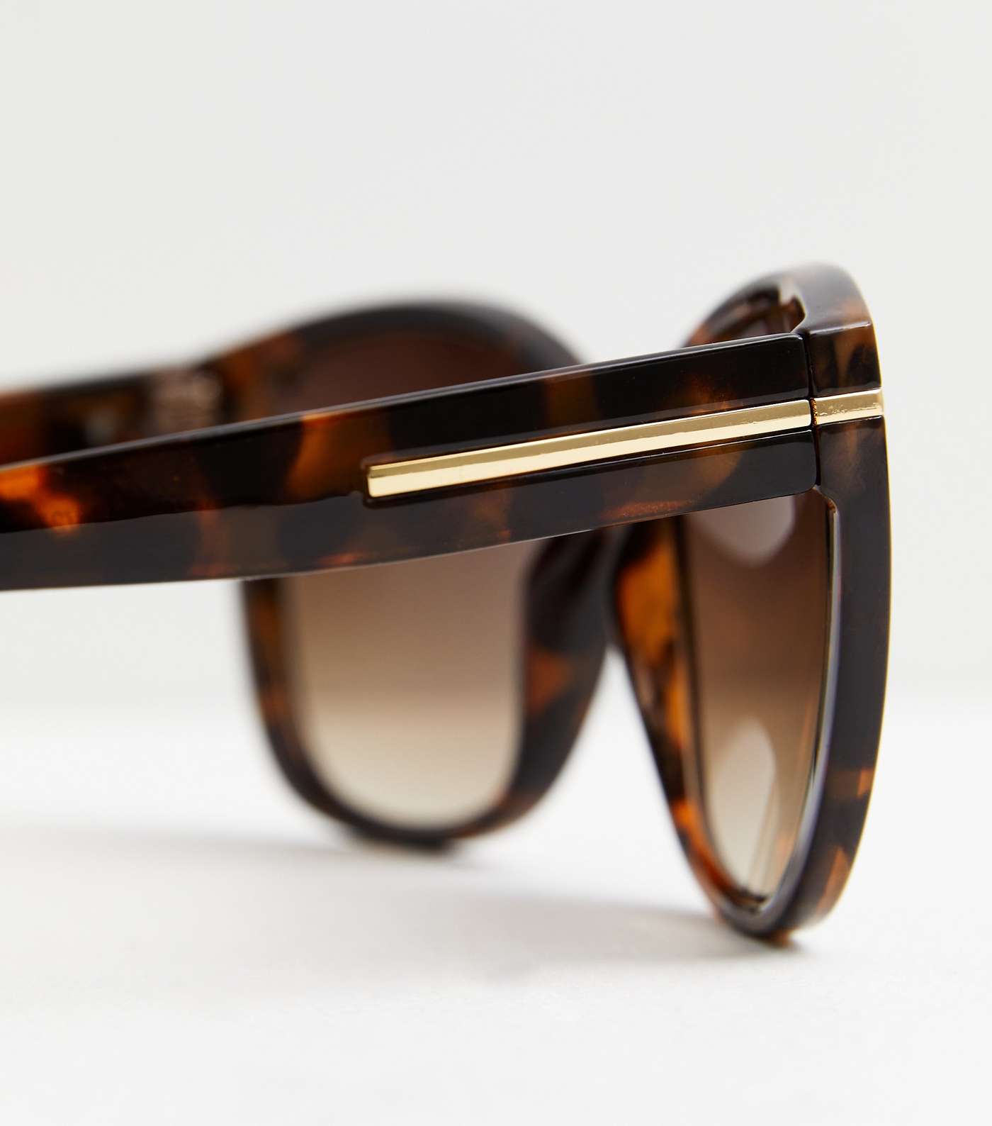 Dark Brown Large Frame Sunglasses Image 3