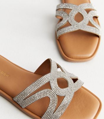 Wide fit sale glitter sliders