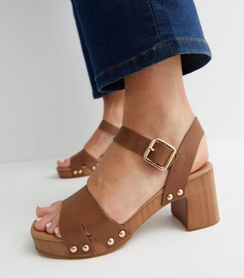 New look tan on sale heels