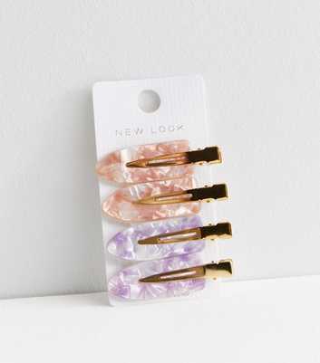 4 Pack Purple and Pink Resin Setting Clips