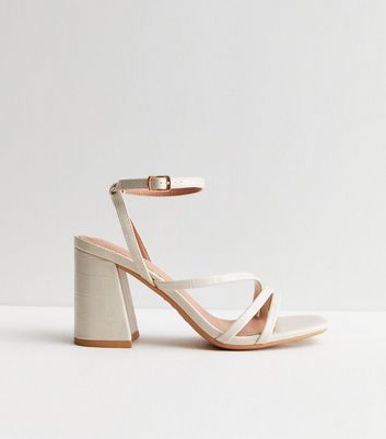 Off white best sale ankle strap heels