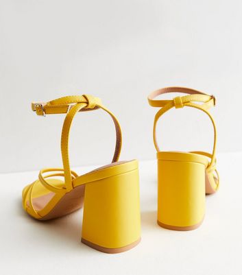 Yellow on sale leather sandals