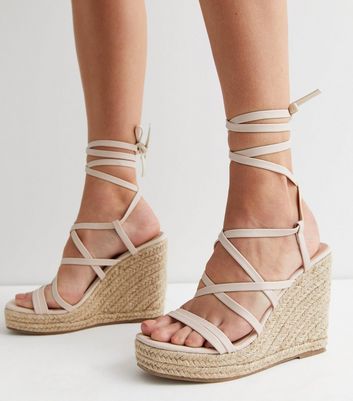 Nude wedge outlet heel shoes