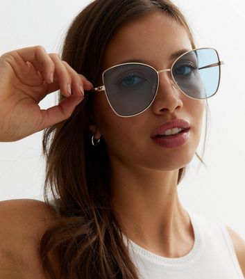 Blue lens store sunglasses womens