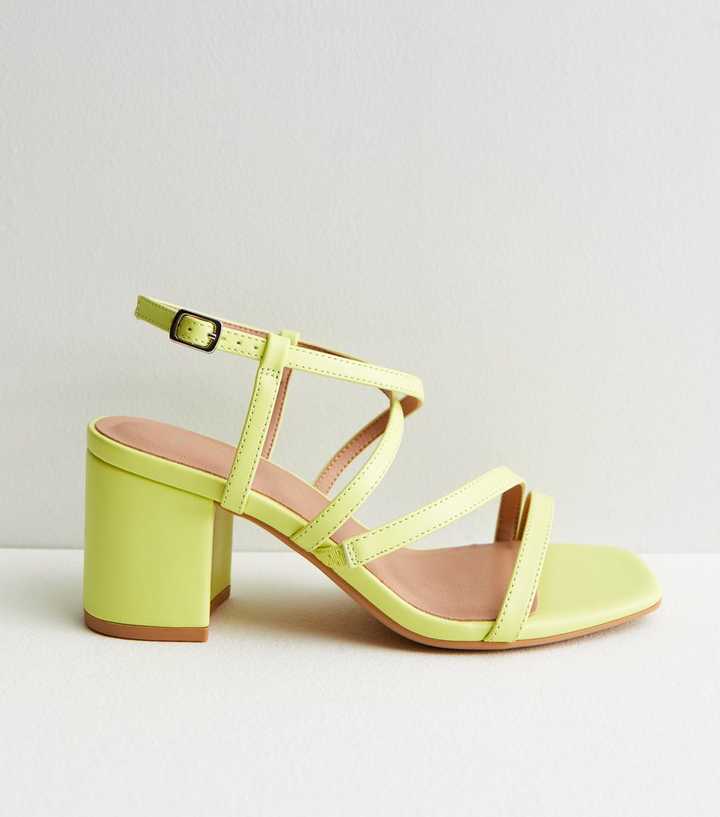 yellow wide width sandals