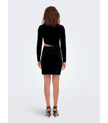 H and m black velvet outlet dress