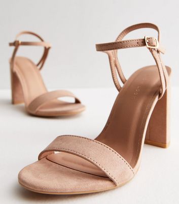 New Look Wide Fit Gold Metallic 2 Part Block Heel Sandals | very.co.uk