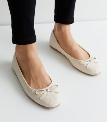 New look discount white ballet pumps