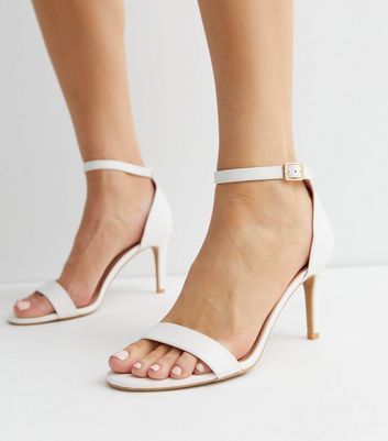 New look cheap white heels