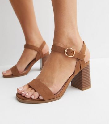 Wide heel sandal with sales ankle strap