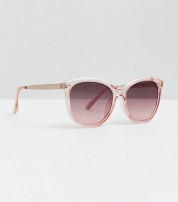 Clear pink shop frame sunglasses