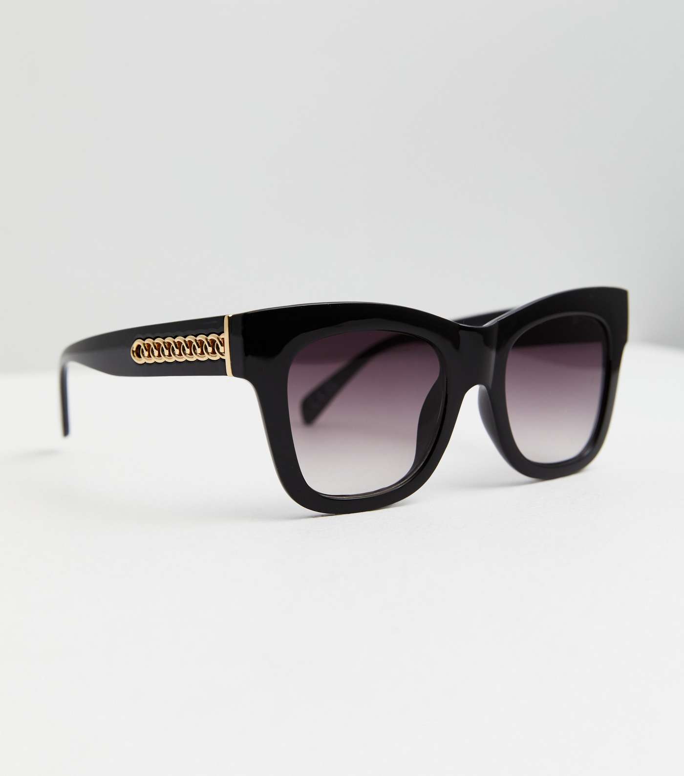 Black Chain Trim Sunglasses Image 2
