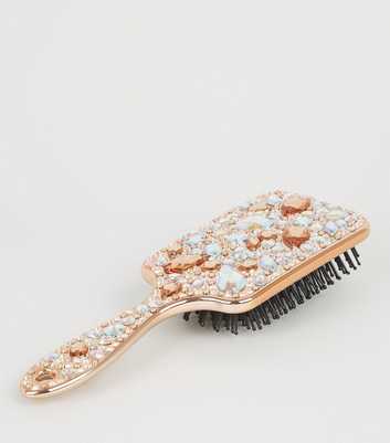 Rose Gold Gem Paddle Hair Brush