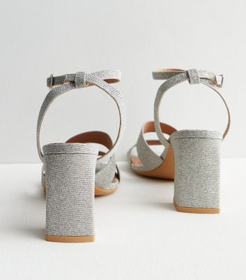 Wide fit grey block on sale heels