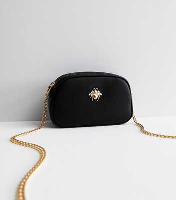 Black Bee Embellished Cross Body Camera Bag