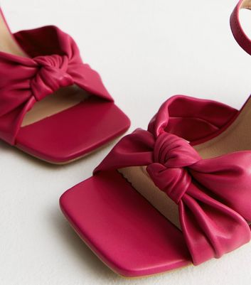 Pink sales ribbon sandals