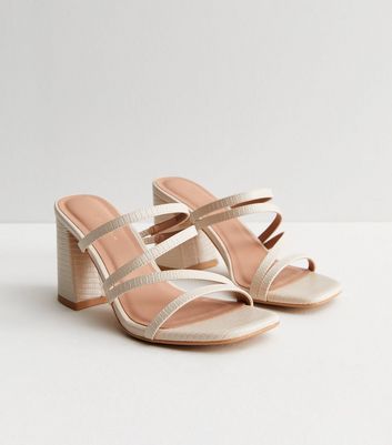 Strappy mule sandals hot sale