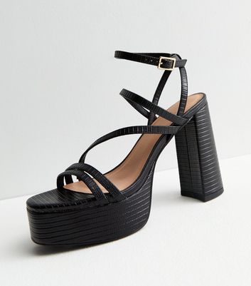 Sam Edelman Kristen Block Heel Platform Sandals, Black at John Lewis &  Partners