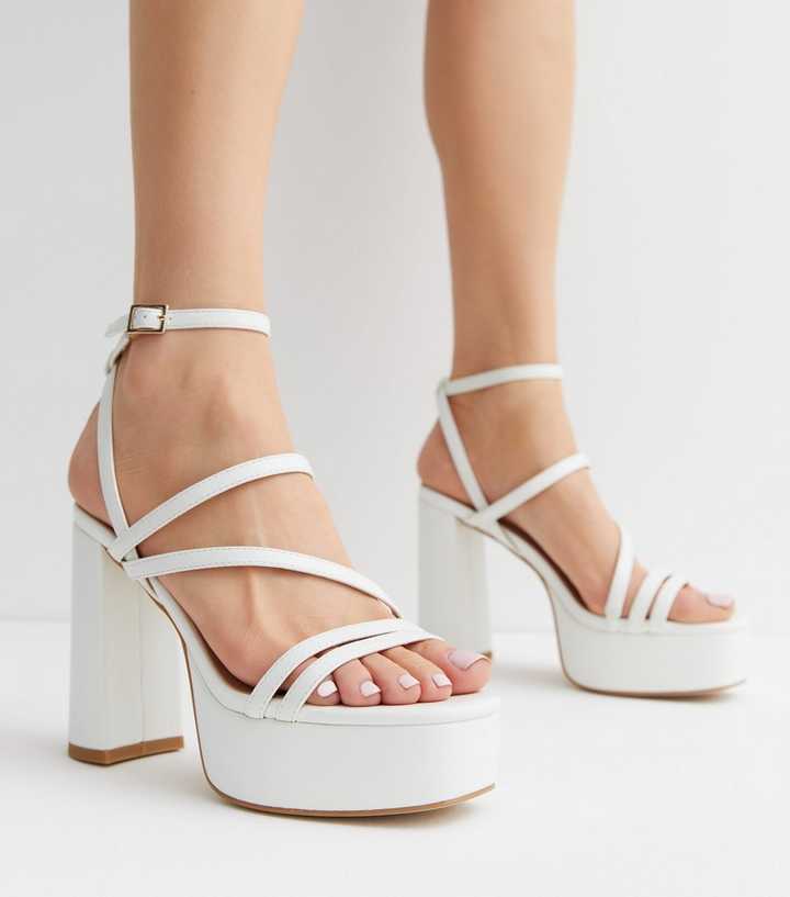 platform strappy shoes