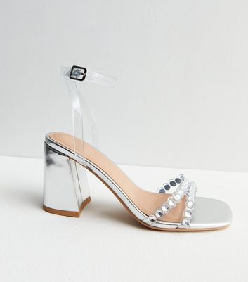 Mid hot sale clear heels