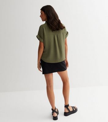 Olive short sleeve on sale shirt