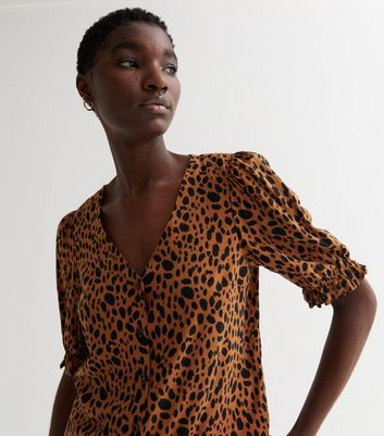 New look on sale leopard print tops