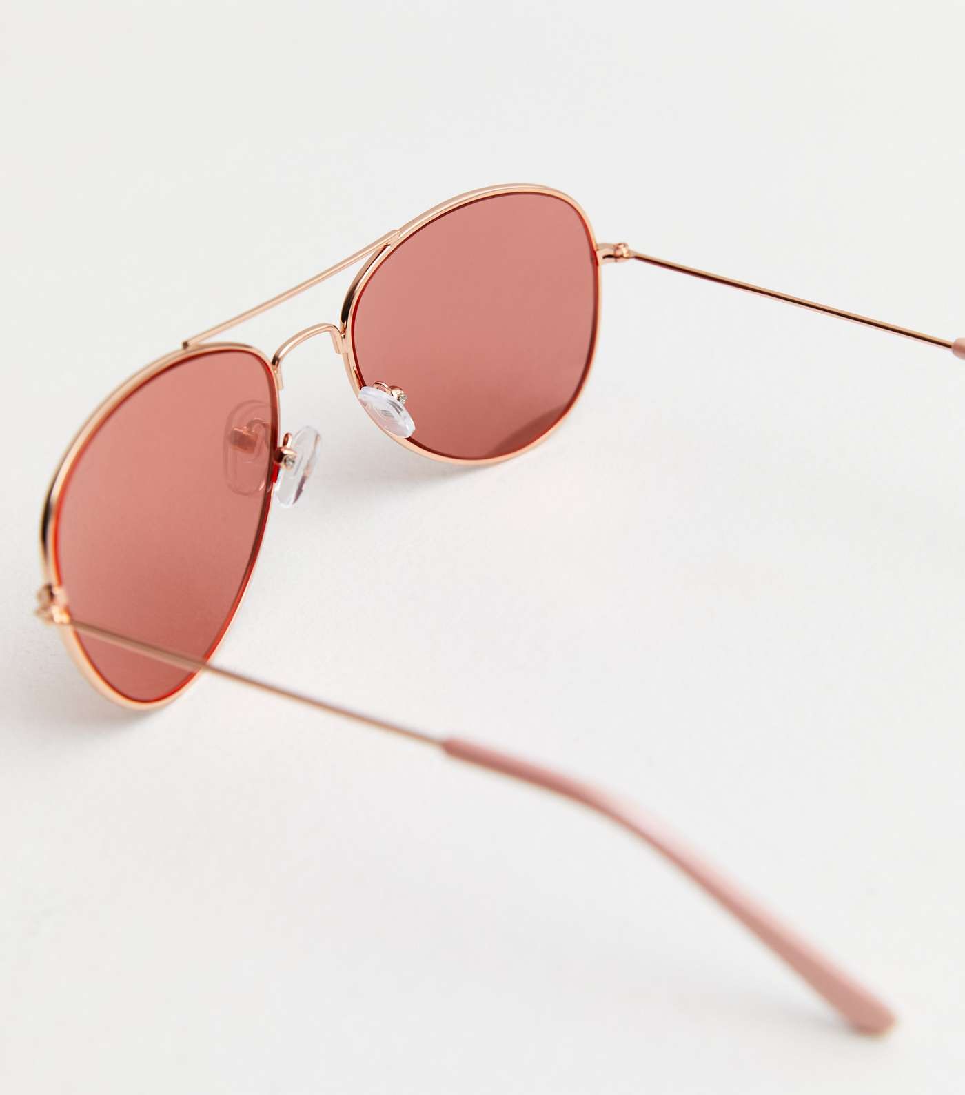 Girls Rose Gold Mirrored Pilot Sunglasses Image 4