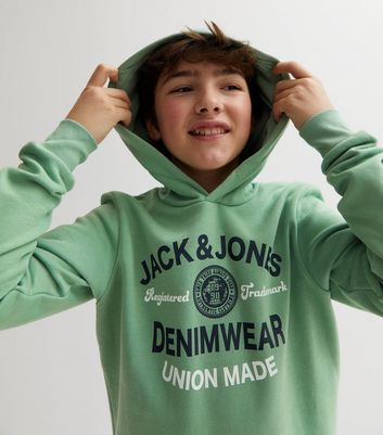 Jack & Jones Junior Olive Logo Hoodie
