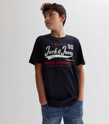 Jack & Jones Junior Navy Logo Short Sleeve T-Shirt