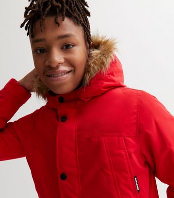 Jack and shop jones red parka