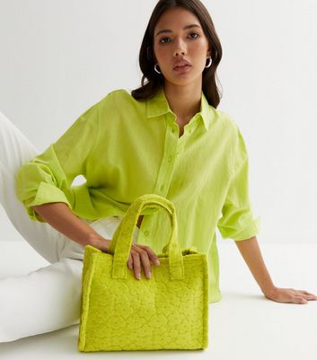 Lime green hot sale tote bag