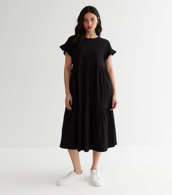 Petite black smock outlet dress