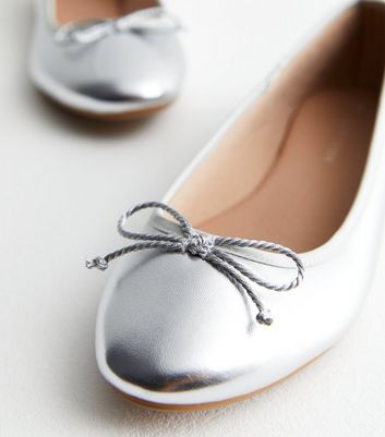 Silver best sale ballerina pumps