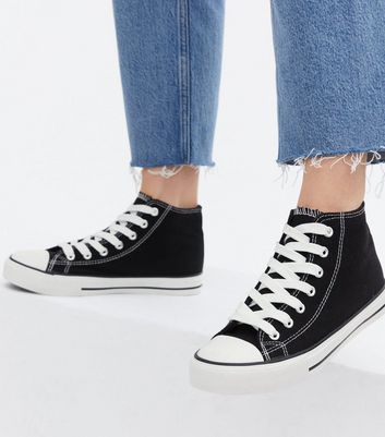 High top black trainers womens online