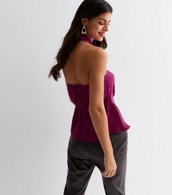 dark purple v neck