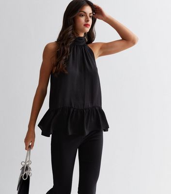 Sleeveless top discount with ruffles