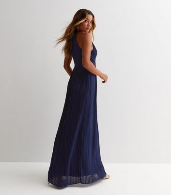 Tfnc bridesmaid exclusive high deals neck pleated maxi dress