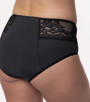 Dorina Eco Moon 2 Pack Black Lace Mid Rise Period Briefs New Look