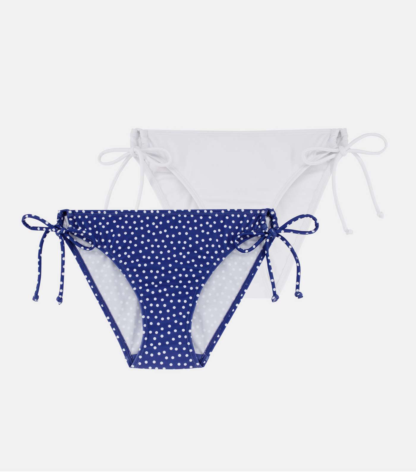 Dorina 2 Pack Blue Spot and White Tie Bikini Bottoms Image 5