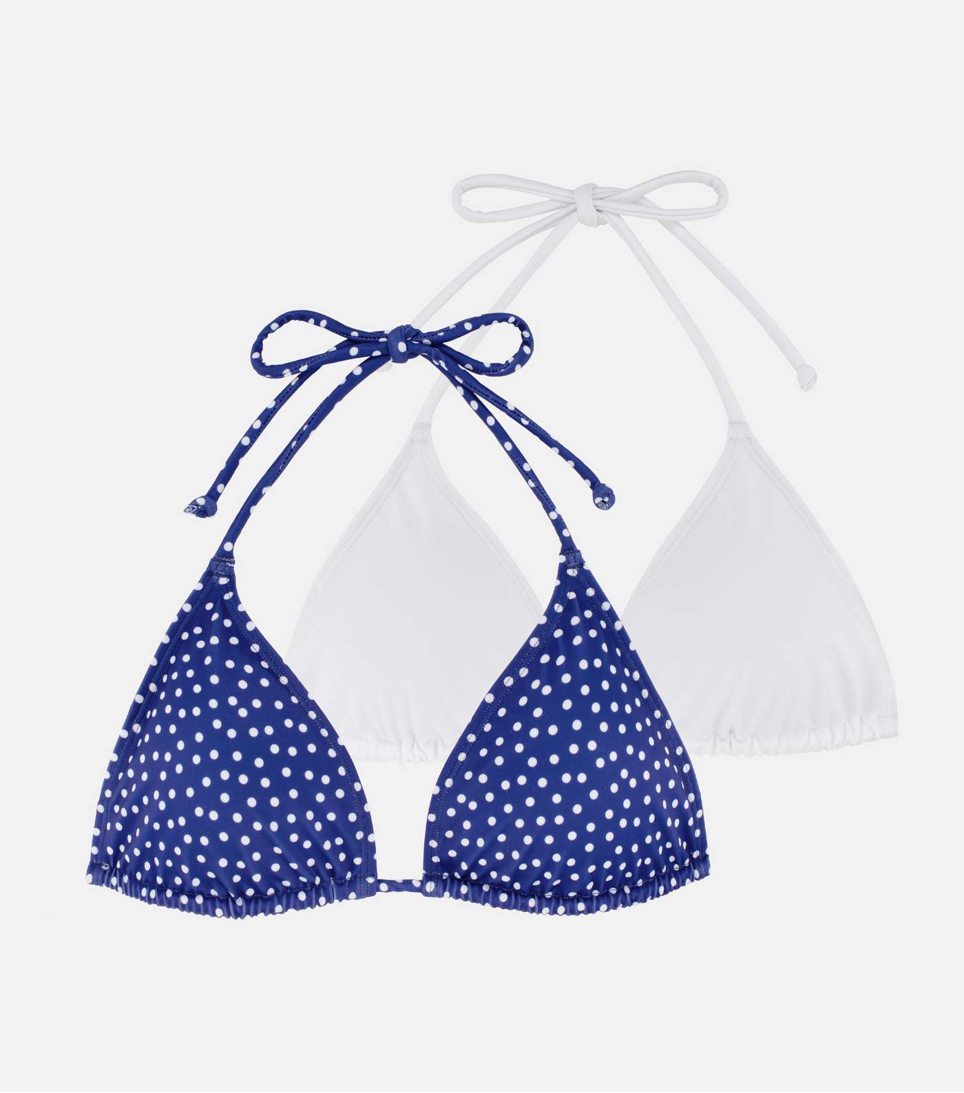 Dorina Blue Spot and White Triangle Bikini Tops Image 5
