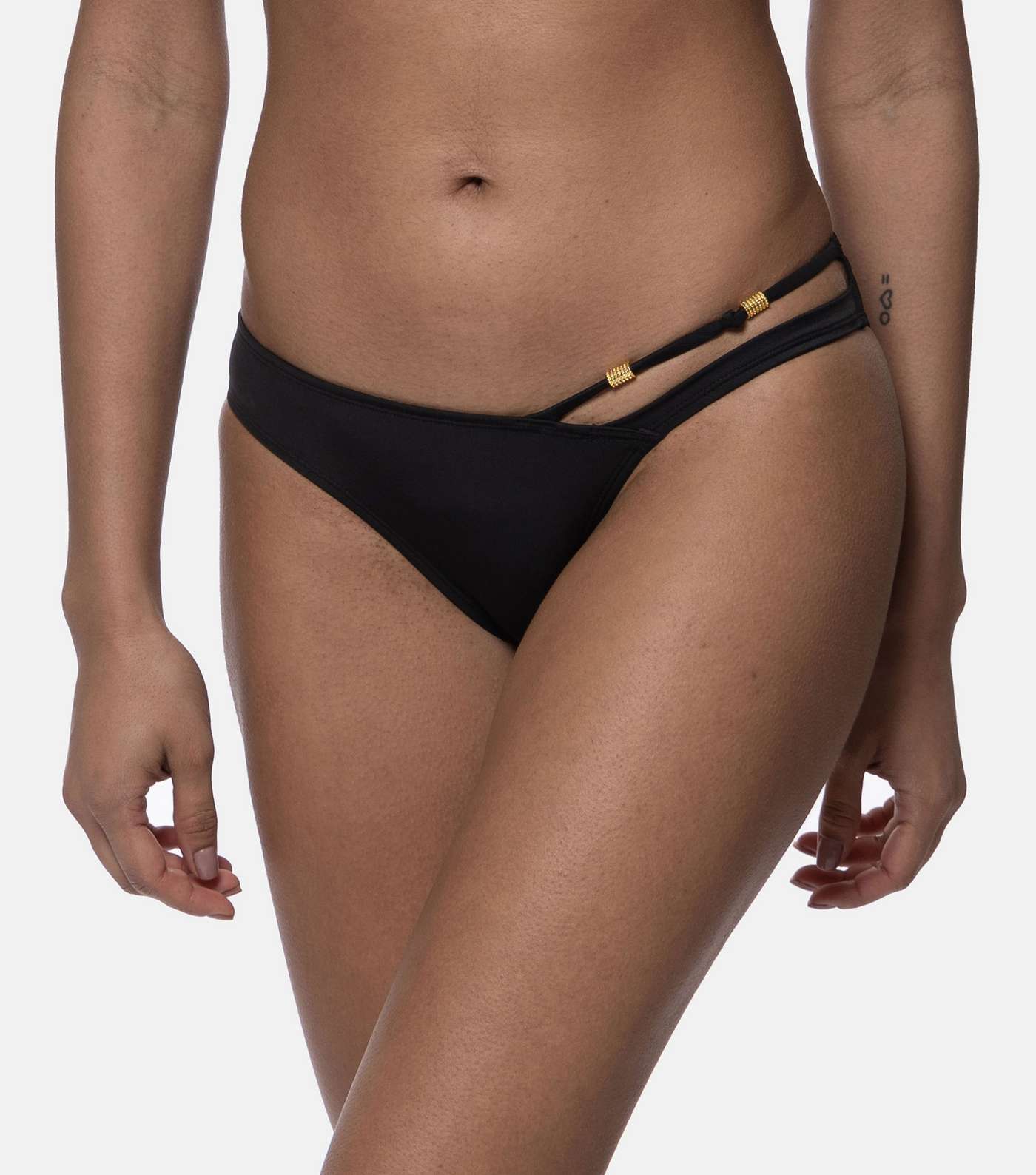 Dorina Black Asymmetric Brazilian Bikini Bottoms