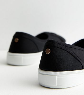 New look black canvas shoes best sale