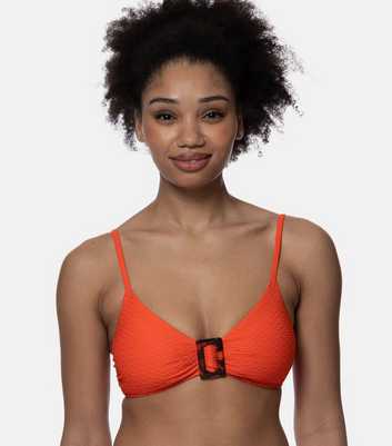 Dorina Bright Orange Buckle Front Bikini Top