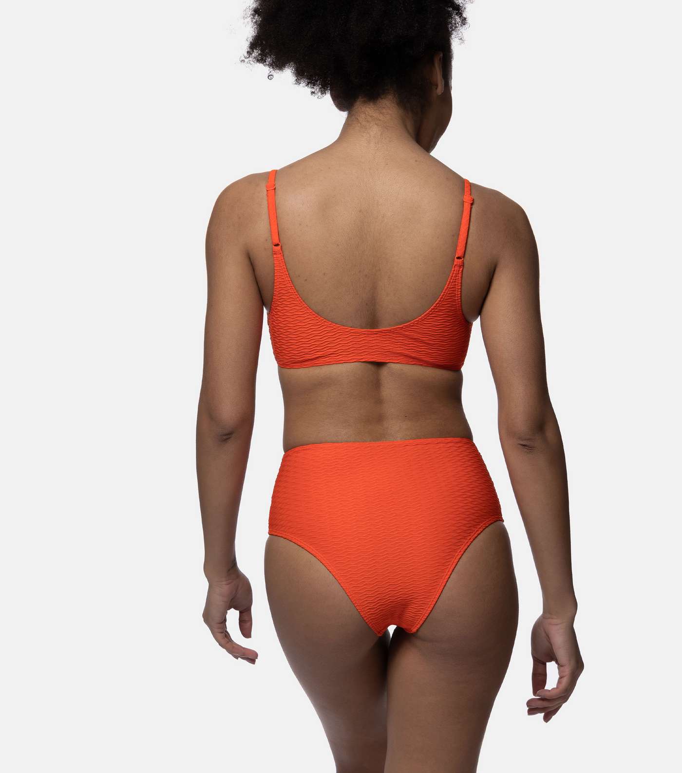 Dorina Bright Orange Buckle Front Bikini Top Image 3