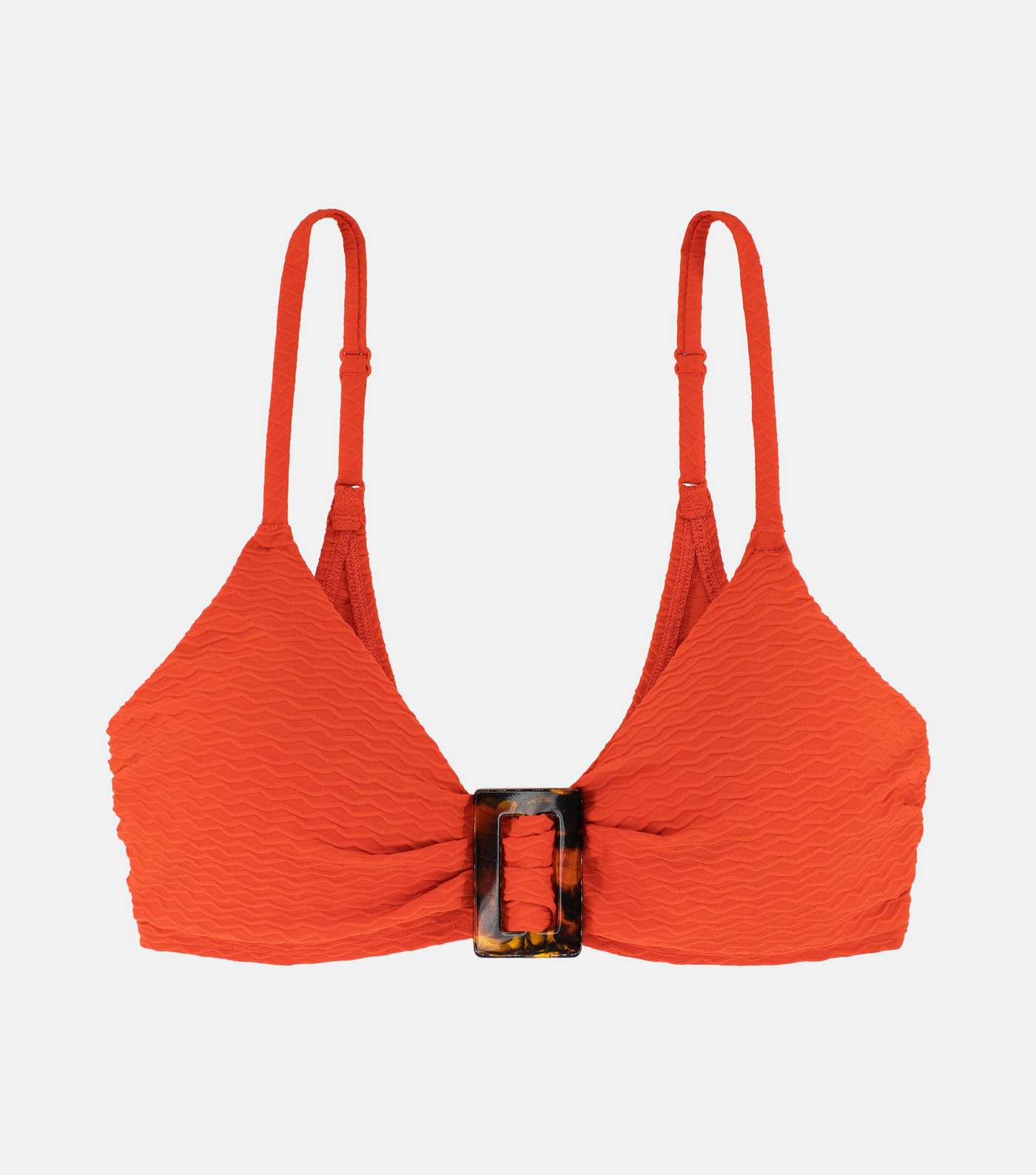 Dorina Bright Orange Buckle Front Bikini Top Image 5