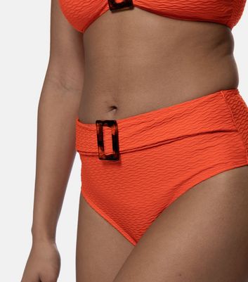 Orange bikini deals high waisted