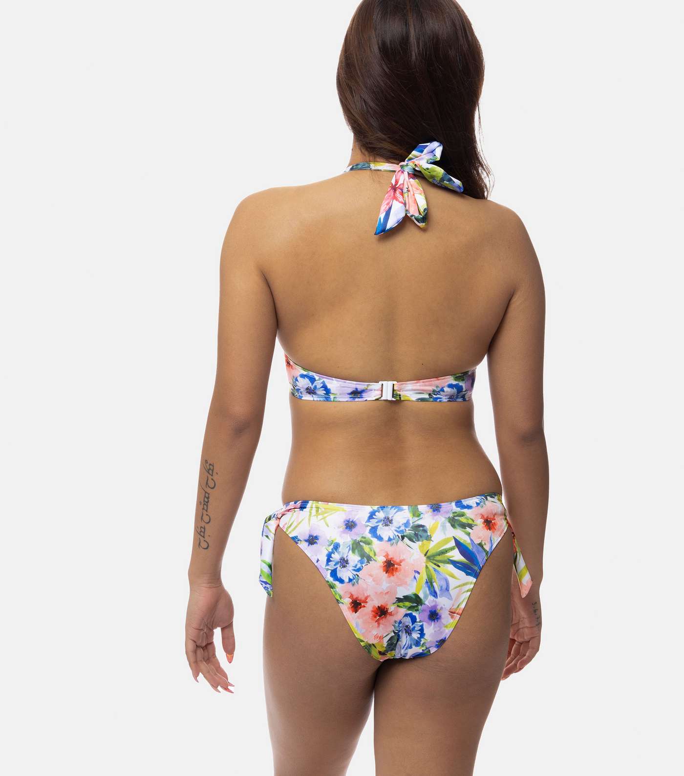 Dorina White Tropical Tie Side Bikini Bottoms Image 3
