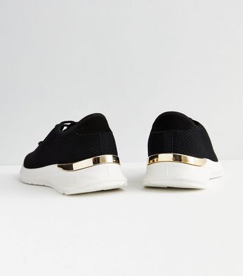 Sneakers with sale gold trim